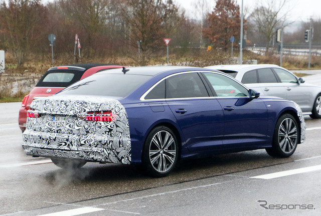 アウディ A6 改良新型プロトタイプ(スクープ写真)