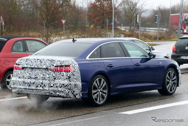 アウディ A6 改良新型プロトタイプ(スクープ写真)