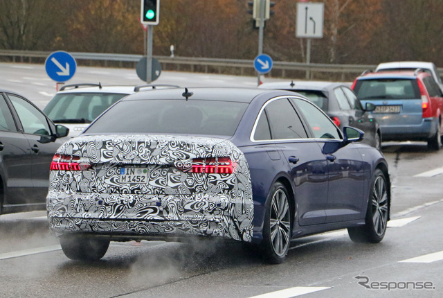 アウディ A6 改良新型プロトタイプ(スクープ写真)