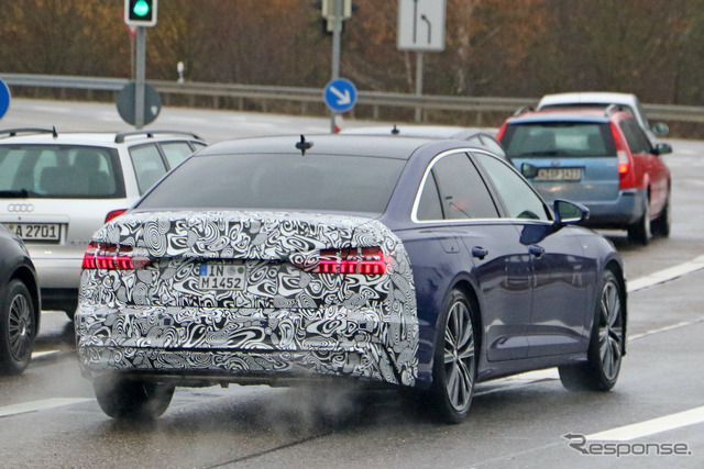 アウディ A6 改良新型プロトタイプ(スクープ写真)