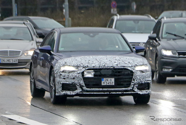 アウディ A6 改良新型プロトタイプ(スクープ写真)