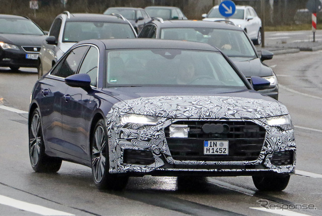 アウディ A6 改良新型プロトタイプ(スクープ写真)