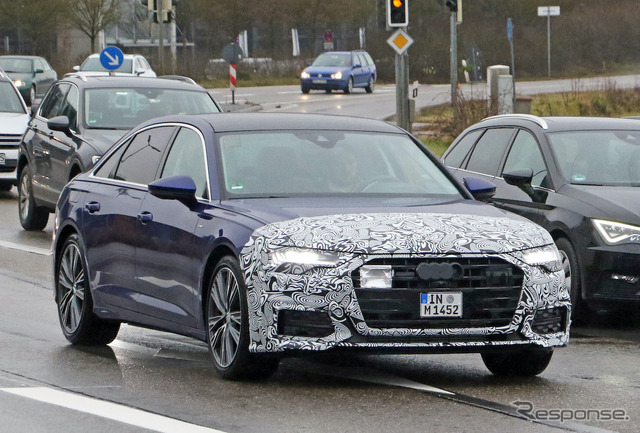 アウディ A6 改良新型プロトタイプ(スクープ写真)