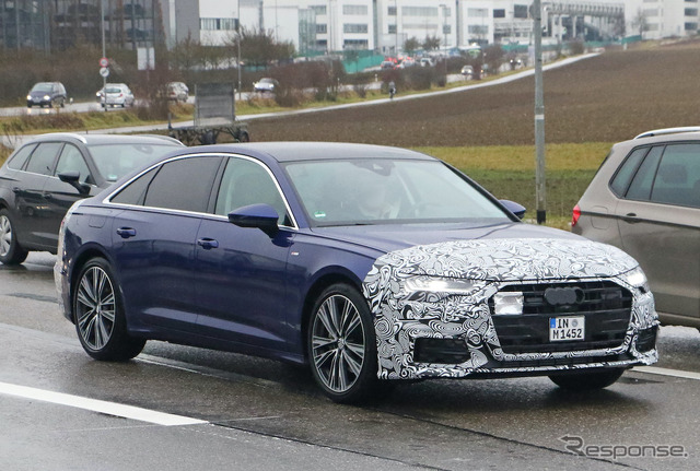 アウディ A6 改良新型プロトタイプ(スクープ写真)