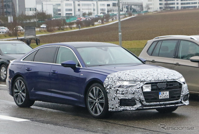 アウディ A6 改良新型プロトタイプ(スクープ写真)