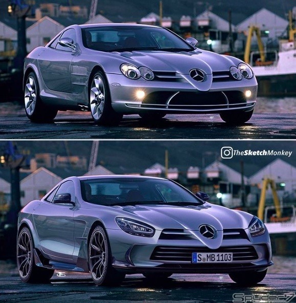 メルセデスベンツ SLR マクラーレン　新型　予想CG