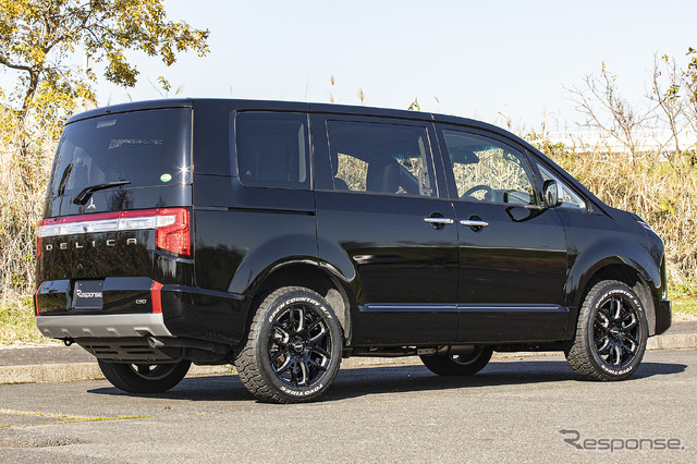 【レイズ TEAM DAYTONA F6 Drive】推奨サイズ:18×7.5J Inset45 5H-114.3/カラー:ブラックマシニング/タイヤサイズ:225/60R18(デリカD:5 x 社外ホイール )