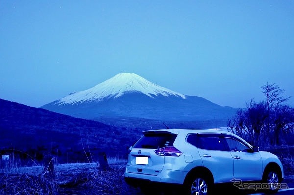 富士山が見える人気車中泊スポット(イメージ)