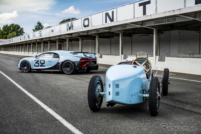 ブガッティ・シロン・ピュアスポーツ 3と1931年にフランスGPを制したブガッティ・タイプ51
