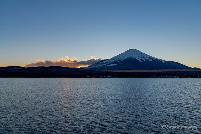 太陽が沈み、キレイなオレンジ色の夕焼けを体験できた。