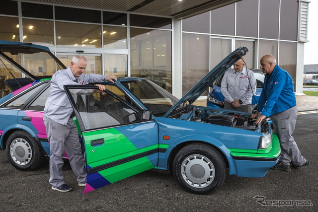 日産 ブルーバード(オースター)に リーフ のEVパワートレインを移植した「ニューバード」