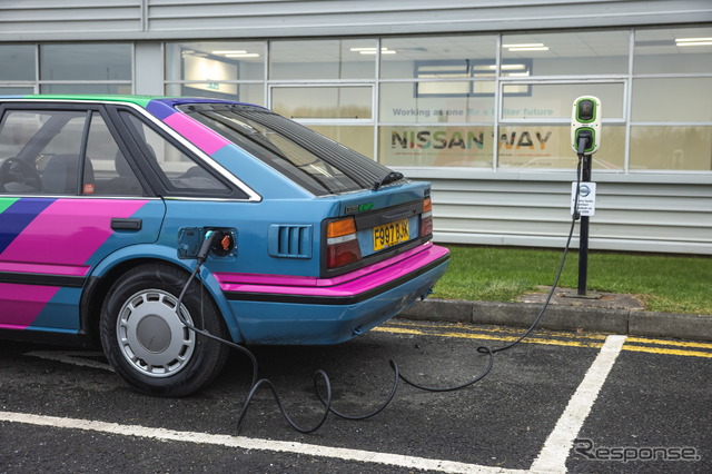 日産 ブルーバード(オースター)に リーフ のEVパワートレインを移植した「ニューバード」