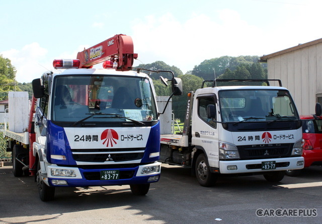 レッカー車は24時間365日対応。災害時にも使用される