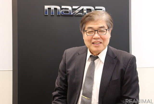 マツダ シニアイノベーションフェローの人見光夫氏。「自ら運転をして、より充実した生活を送ってもらう。そこに開発も営業も全員ベクトルをそろえてやっていきたい」と話す