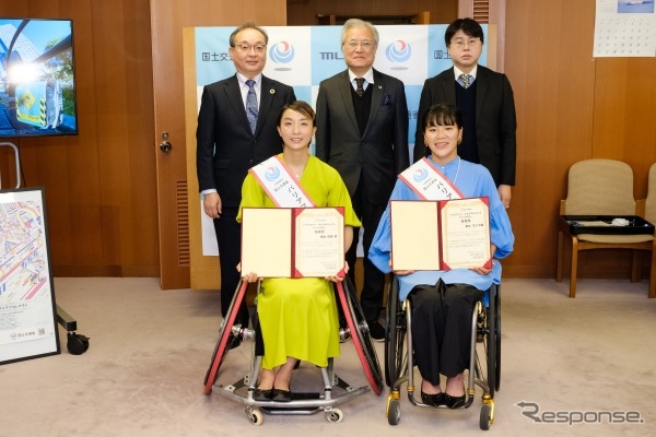 バリアフリー・ナビプロジェクトのアンバサダーに網本選手と瀬立選手を任命