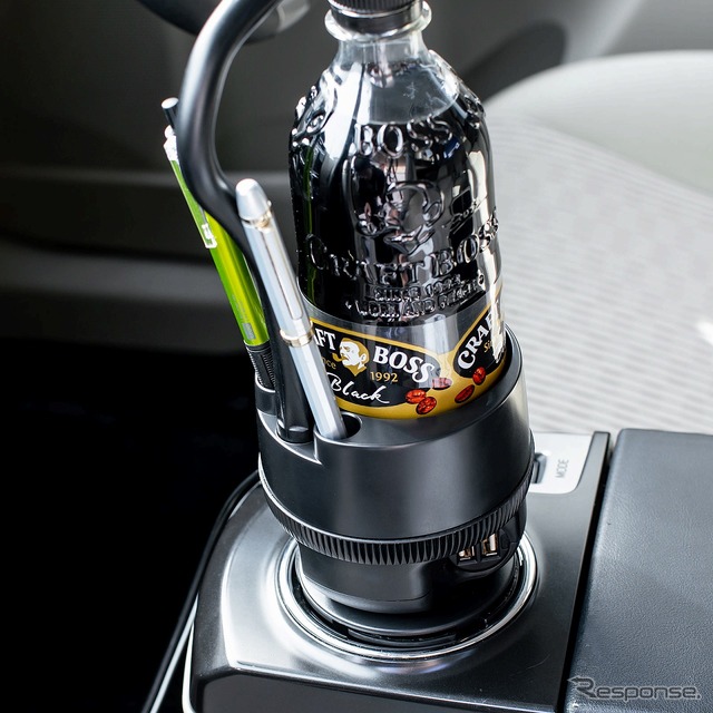 スマホ車載ホルダー ドリンクホルダー固定 フレキシブルアーム カップホルダー付き