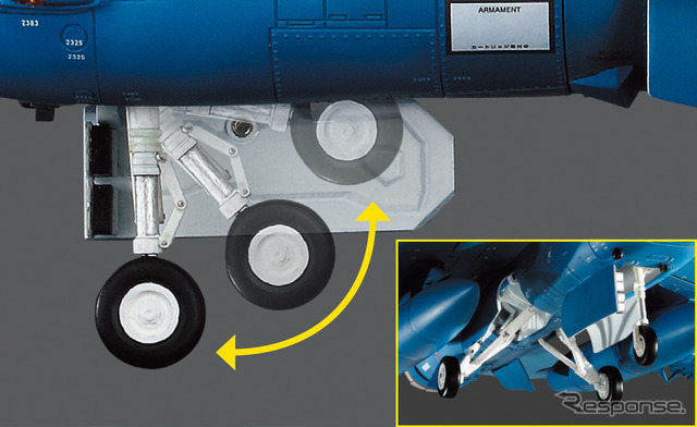 ●ランディングギア収納機構もリアルに再現。