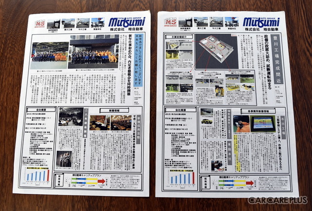 社内報を作り、自社の情報などを社内はもちろん、社外にも積極的に発信している