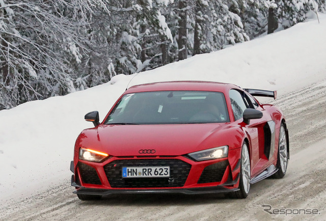 アウディ R8 RWD GT プロトタイプ(スクープ写真)
