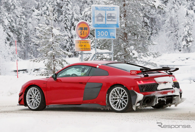アウディ R8 RWD GT プロトタイプ(スクープ写真)