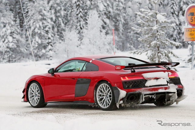 アウディ R8 RWD GT プロトタイプ(スクープ写真)
