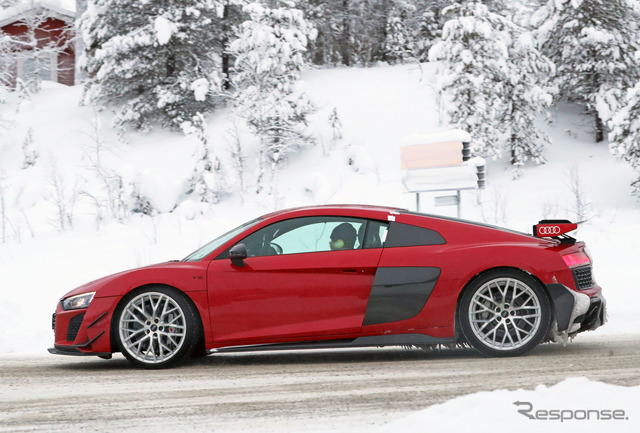 アウディ R8 RWD GT プロトタイプ(スクープ写真)