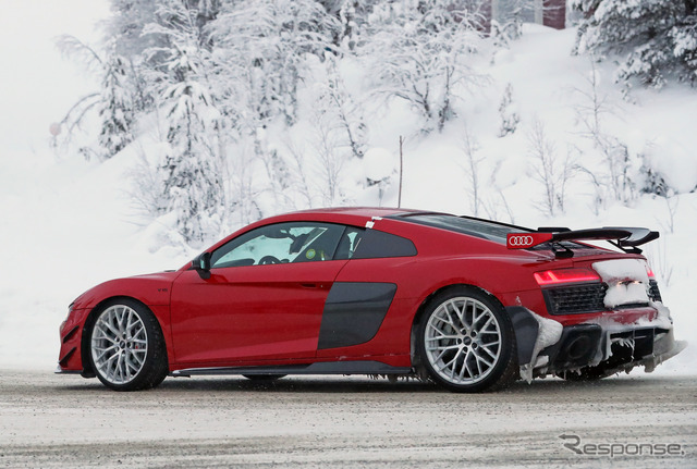 アウディ R8 RWD GT プロトタイプ(スクープ写真)