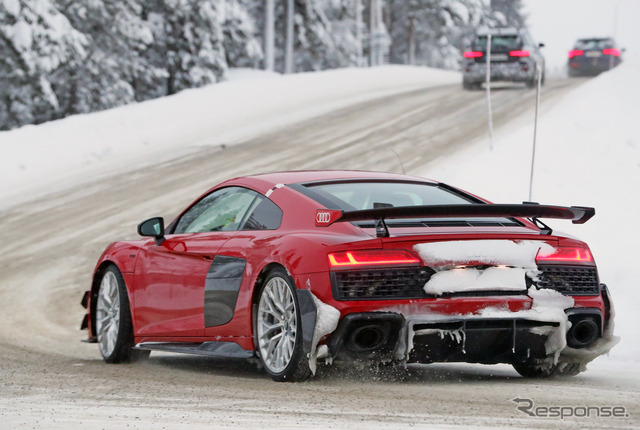 アウディ R8 RWD GT プロトタイプ(スクープ写真)