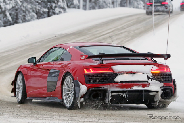 アウディ R8 RWD GT プロトタイプ(スクープ写真)