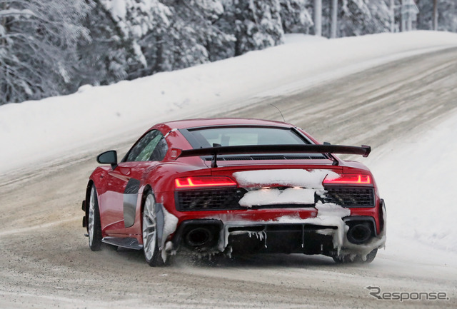 アウディ R8 RWD GT プロトタイプ(スクープ写真)