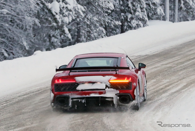 アウディ R8 RWD GT プロトタイプ(スクープ写真)