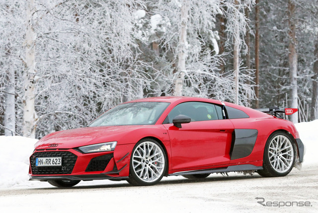アウディ R8 RWD GT プロトタイプ(スクープ写真)