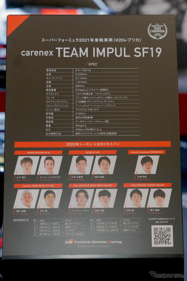 carenex TEAM IMPUL SF19(東京オートサロン2022)