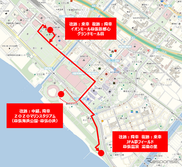 今回の自動運転バス 実証実験ルート