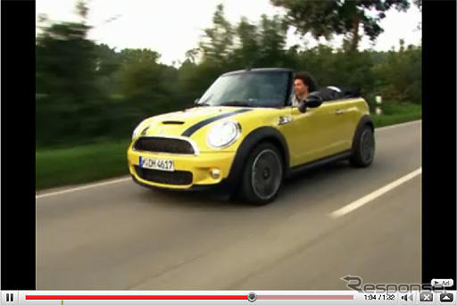 MINI コンバーチブル 新型…早くも動画が登場