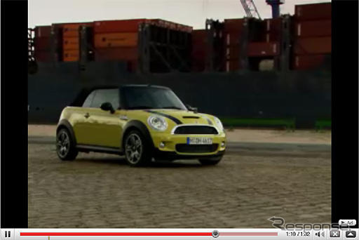 MINI コンバーチブル 新型…早くも動画が登場