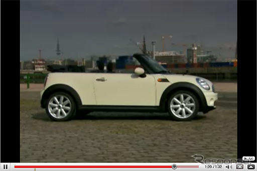 MINI コンバーチブル 新型…早くも動画が登場