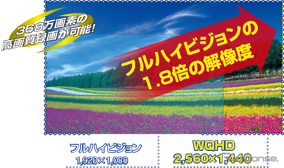 WQHDならではの高画質で高精細な映像