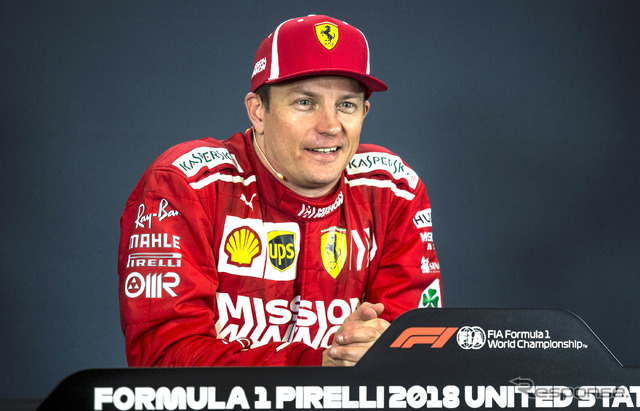 F1を引退し、新たな挑戦を開始するキミ・ライコネン(写真はF1での最後の優勝となった2018年アメリカGP=当時フェラーリ)。