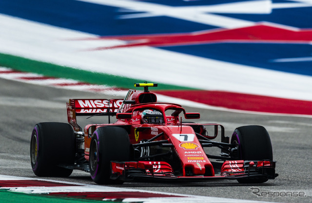 #7 キミ・ライコネン(2018年シーズンのF1=当時フェラーリ)。