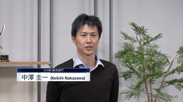 「2層トランジスタ画素積層型CMOSイメージセンサー技術」について説明するSSS第2研究部門の中澤圭一氏