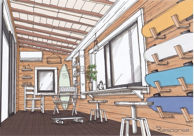 走るログ小屋「IMAGO」ムラサキスポーツ特別仕様車