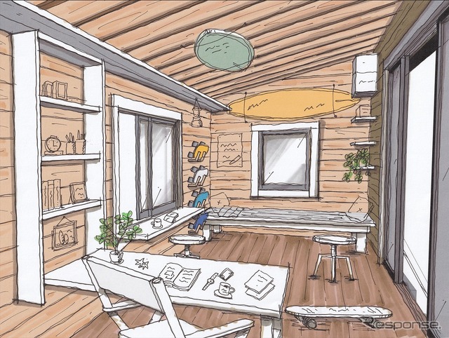 走るログ小屋「IMAGO」ムラサキスポーツ特別仕様車