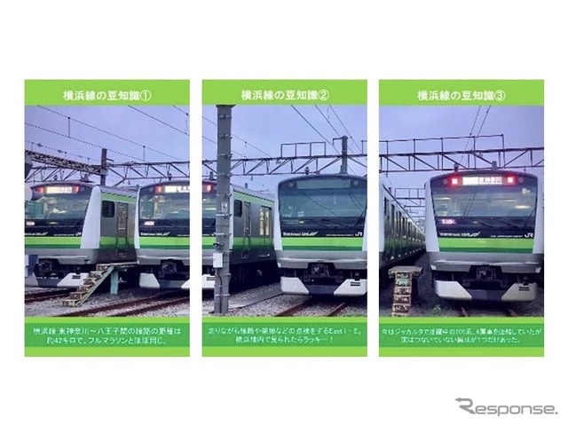 電車カード（裏面の例）