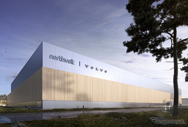 ボルボカーズの次世代EV向けバッテリー工場の完成予想イメージ