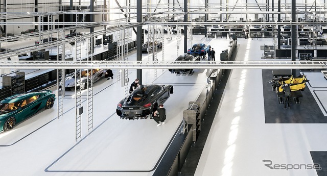 ケーニグセグのスウェーデン本社工場の拡張工事の完成イメージ