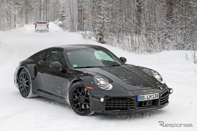 ポルシェ 911 改良新型プロトタイプ(スクープ写真)