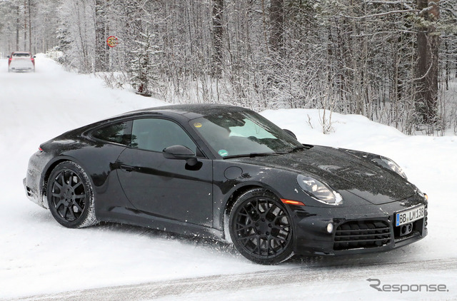 ポルシェ 911 改良新型プロトタイプ（スクープ写真）