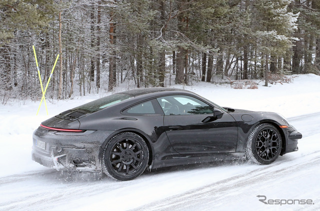 ポルシェ 911 改良新型プロトタイプ(スクープ写真)