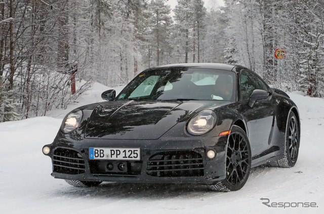 ポルシェ 911 改良新型プロトタイプ(スクープ写真)